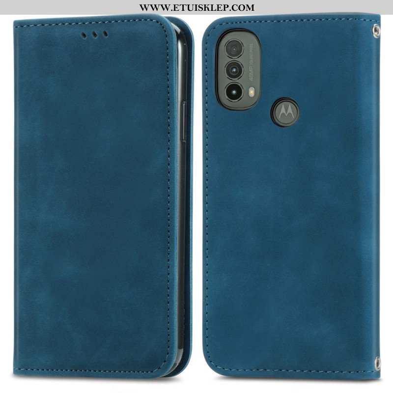 Etui Na Telefon do Moto E40 / E30 / E20 Etui Folio Dotyk Skóry